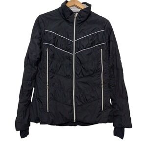 Lululemon Outward Bound Jacket Ruched Puffer Zip Up Perforated Womens 12 Outdoor